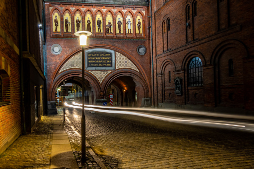Copenhagen, Denmark A passageway in the old Carlberg brewery district.