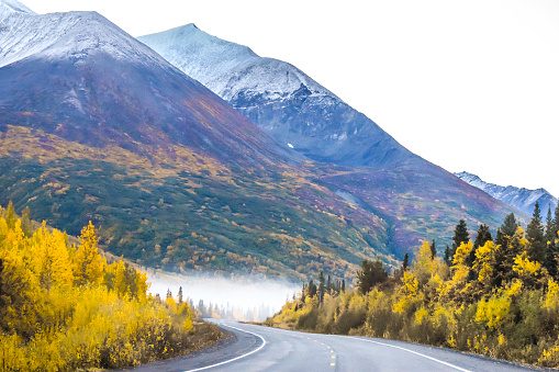 As the seasons begin to change from Summer to Fall, those who are traveling through Alaska may be blessed with a dramatic scene. The colors were bright and vibrant and were enhanced with an early topping of snow. It was an amazing sight to experience.