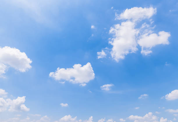 istock Panoramic view of clear blue sky and clouds, clouds with background. 1438049471