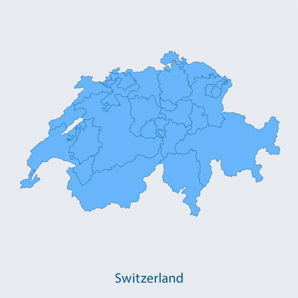 ilustrações de stock, clip art, desenhos animados e ícones de switzerland map - thurgau