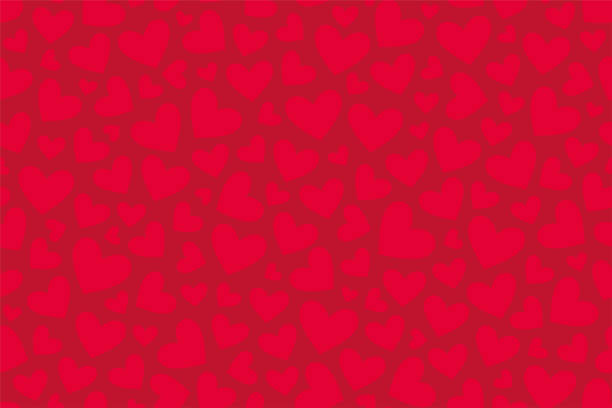 ilustraciones, imágenes clip art, dibujos animados e iconos de stock de patrón sin costuras de corazones - san valentin