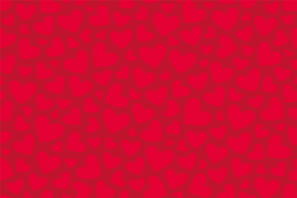 Red seamless pattern with hearts