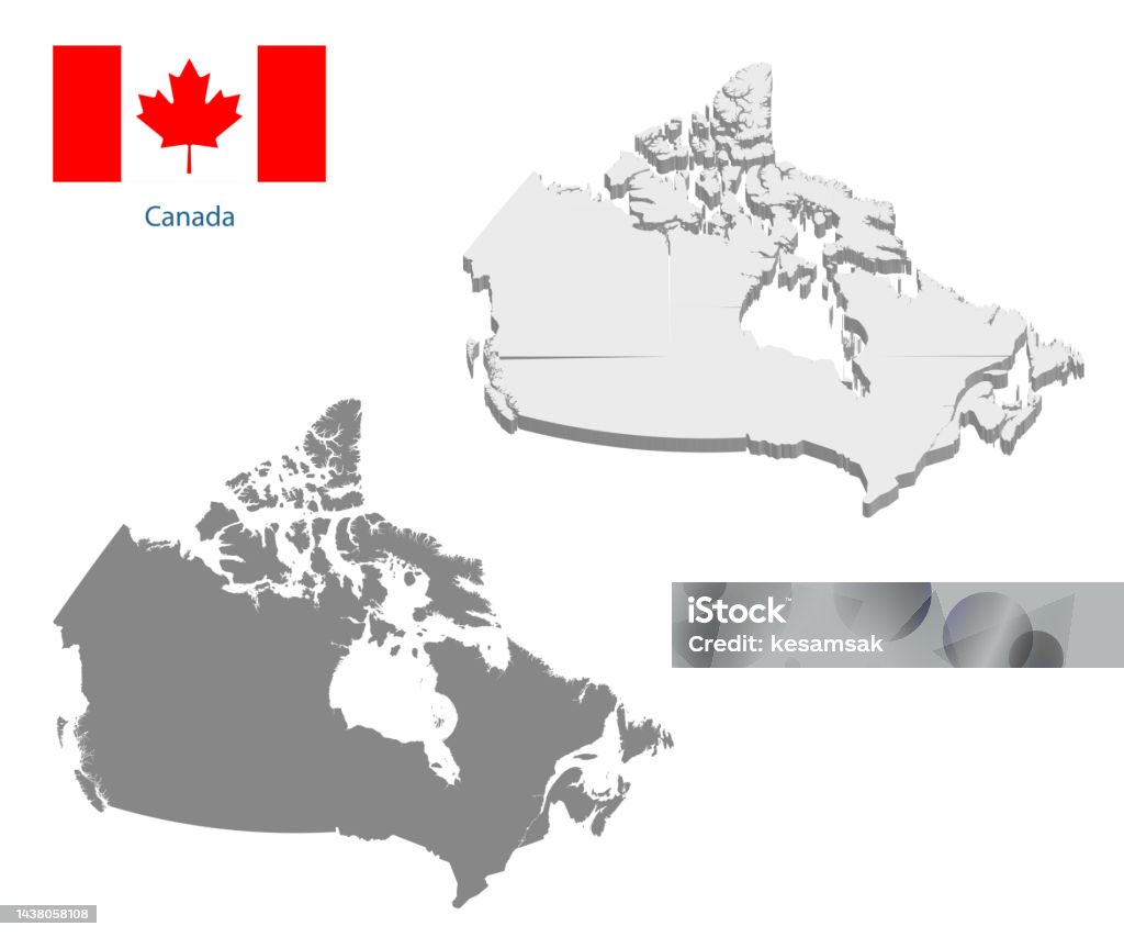 Canada Map Isolated On A White Background Stock Illustration - Download