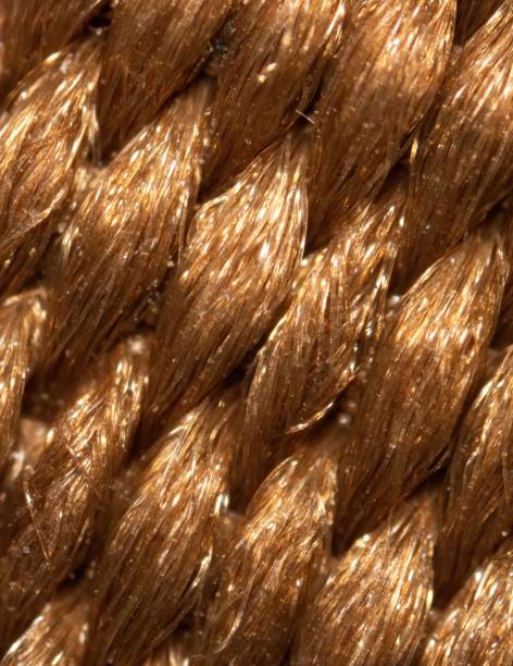 istock Ultra macro texture of a brown synthetic cloth 1438064886