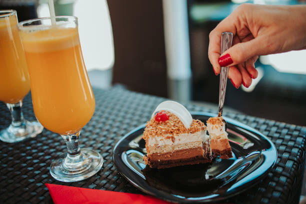 istock Closeup of a tasty looking cake with juice 1438068151