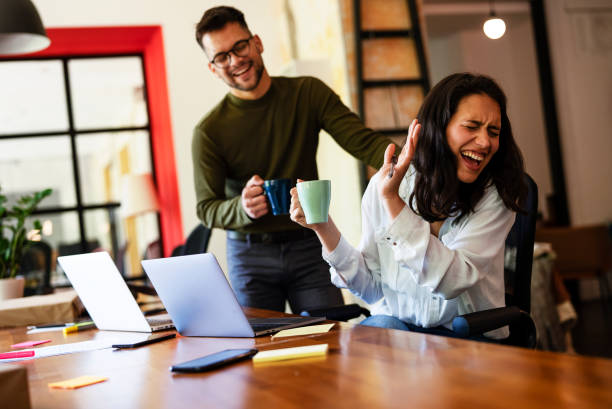 istock Colleagues enjoying the coffee break. 1438072409
