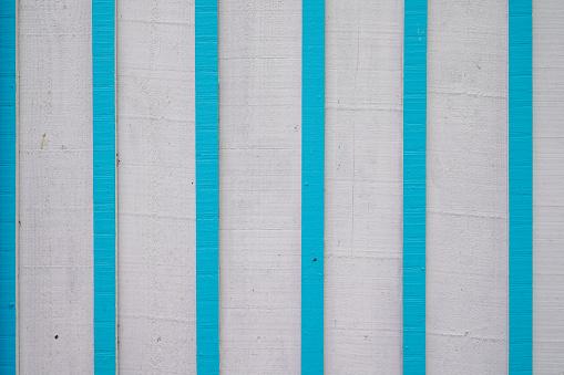 Blue white line wall wooden background weathered planks facade door wood texture