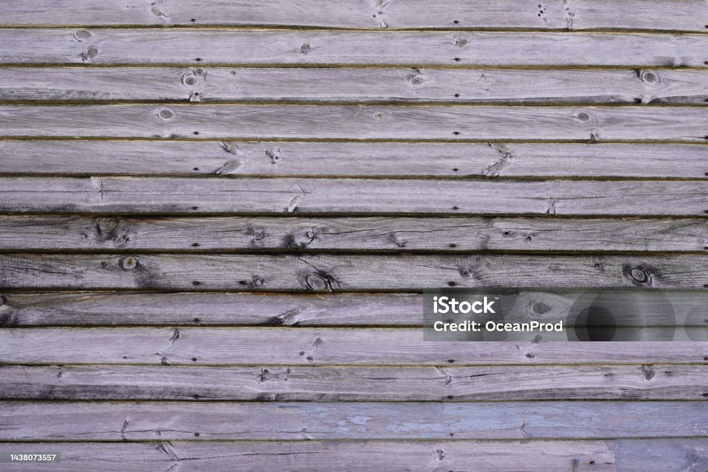 wooden horizontal wall facade made of planks wood background Abstract Stock Photo