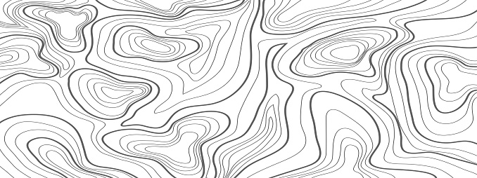 Topographic Line Contour Map Background Geographic Grid Map Stock ...