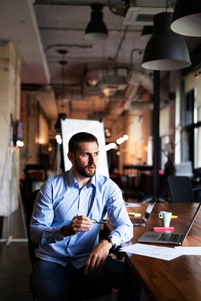istock Portrait of young handsome businessman. 1438073763