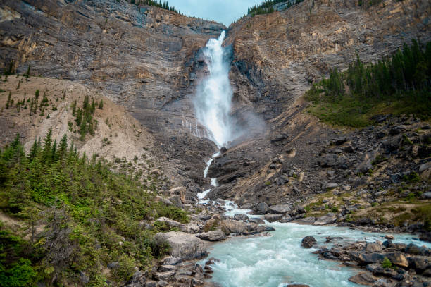 Waterfall in Yoho National Park Of Canada