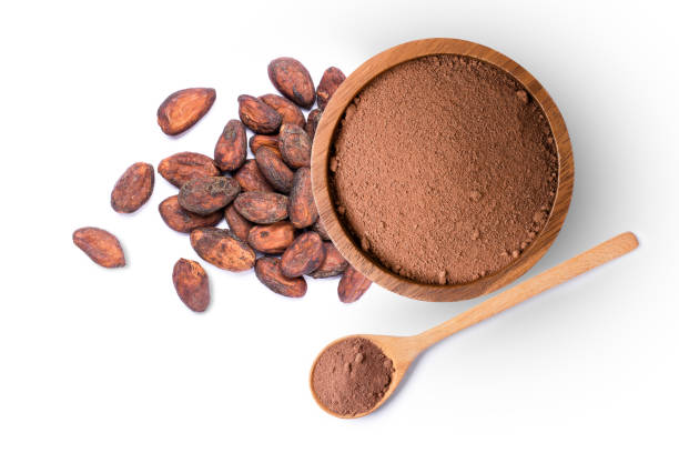 istock Cocoa powder with cacao bean 1438075170