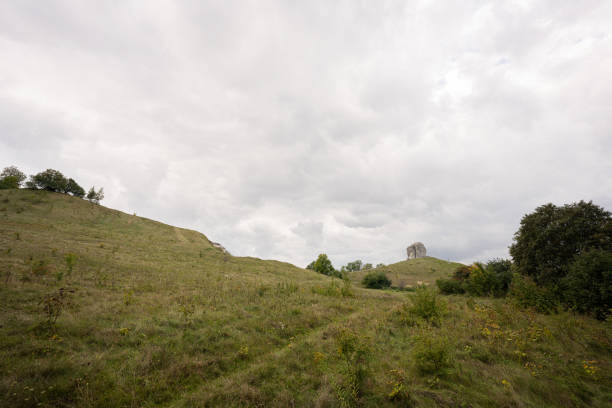 istock Pidkamin inselberg stone on hill landscape. Ukraine. 1438075574