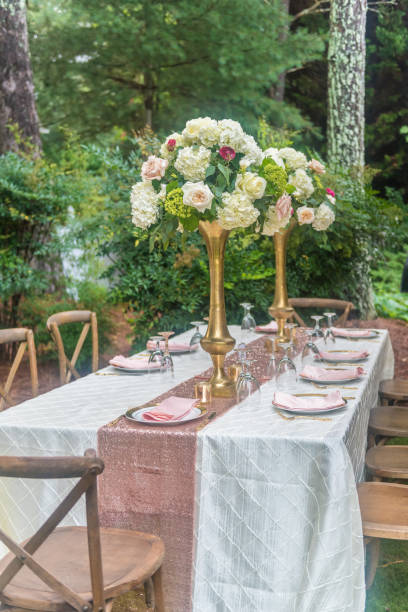 istock Closeup of a beautifully decorated table for the wedding ceremony 1438075726