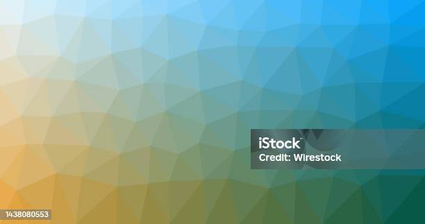 Textured Blue Yellow Triangular Background For Wallpapers Stock Photo - Download Image Now