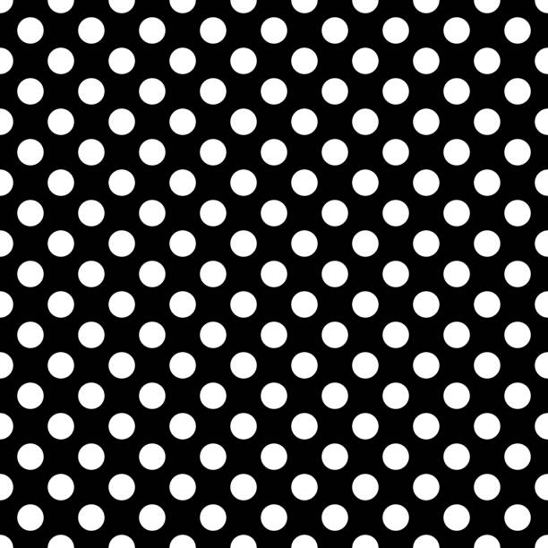 istock Abstract fashion monochrome polka dots background. Black and white seamless pattern with textured circles. Template design for invitation, poster, card, flyer, banner, textile, fabric. Halftone card 1438081536