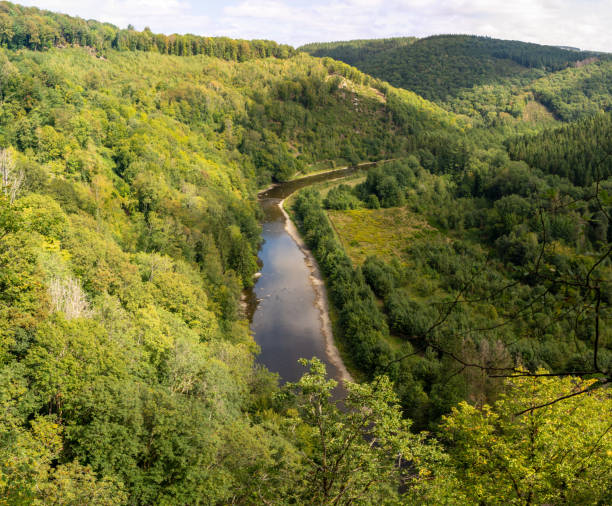 istock River Semois, Bouillon area, close to Rochehaut, as seen on the Les Echelles or laddertjeswandeling 1438086407