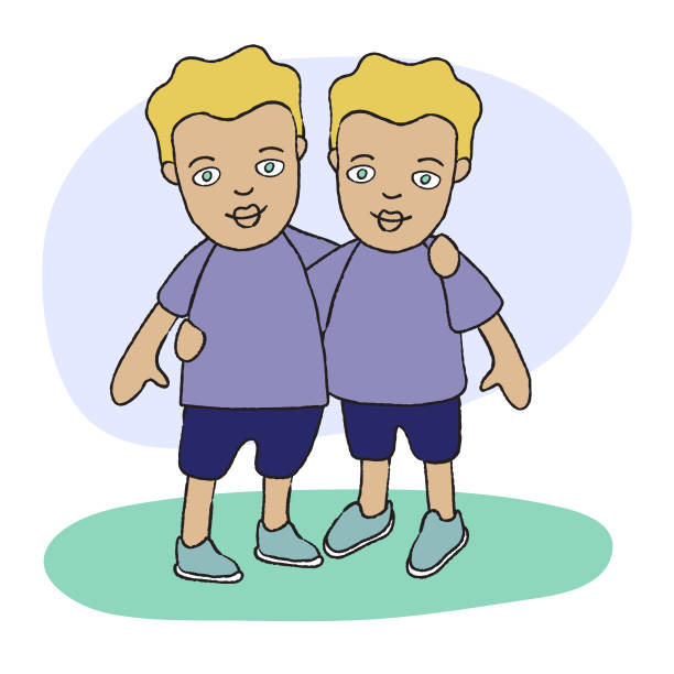 510+ Twin Brothers Stock Illustrations, Royalty-Free Vector Graphics & Clip  Art - iStock
