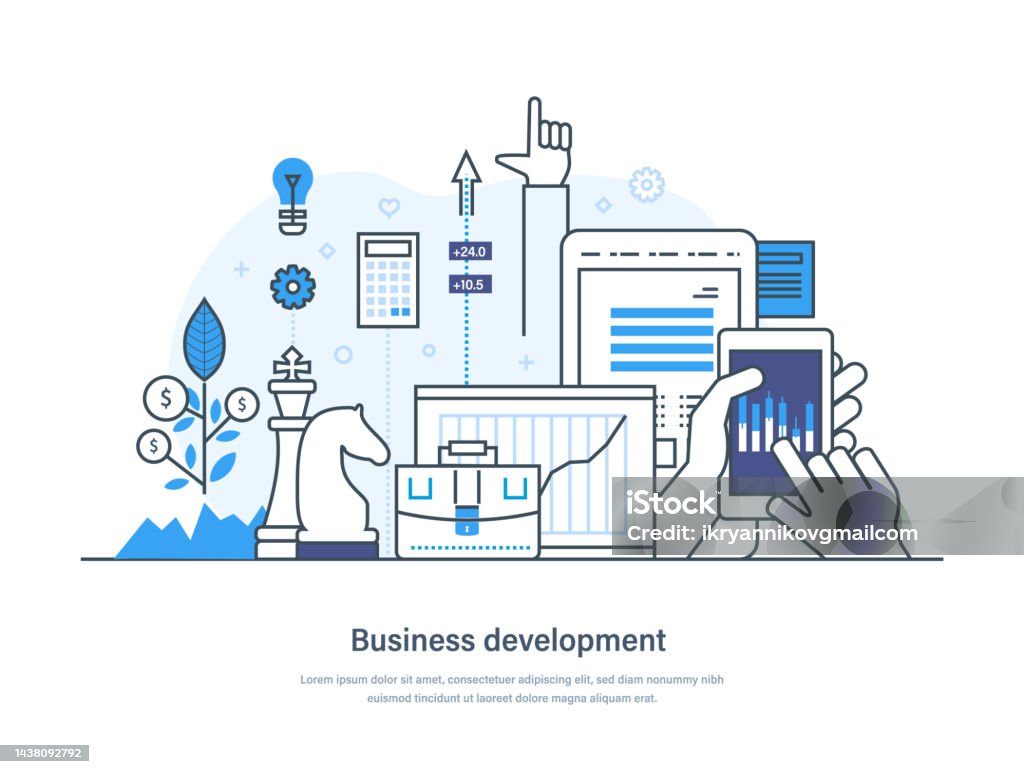 Business Development Data Analytics Planning And Strategy Web Banner ...