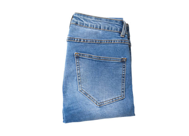 istock Denim isolated on white background, jeans isoalted over white copy space mock up 1438092866