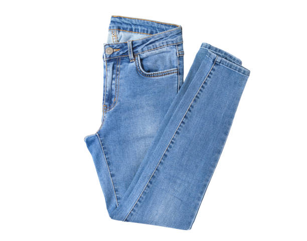 istock Denim isolated on white background, jeans isoalted over white copy space mock up 1438092869