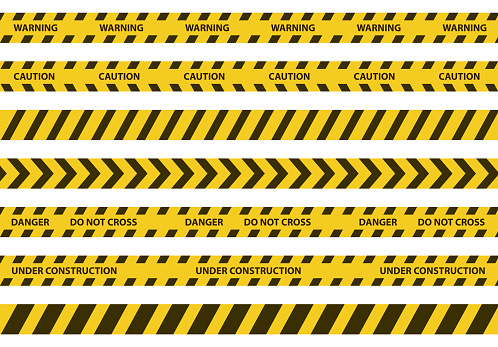 Security warning tapes vector set