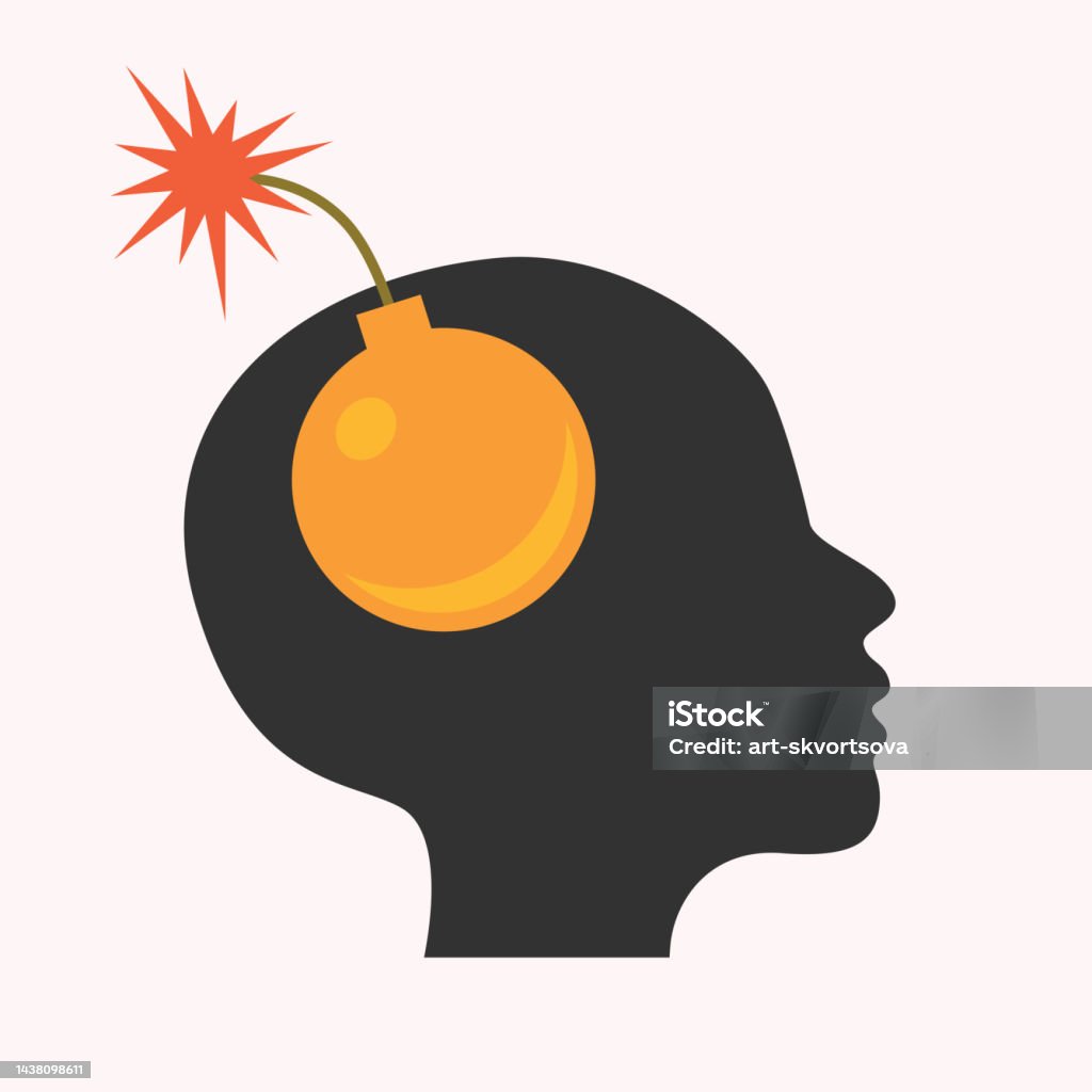Burnout Human Mind Mind Blowing Exploding Head With Bomb Instead On ...