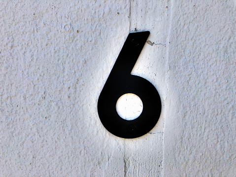 Number 6 sign