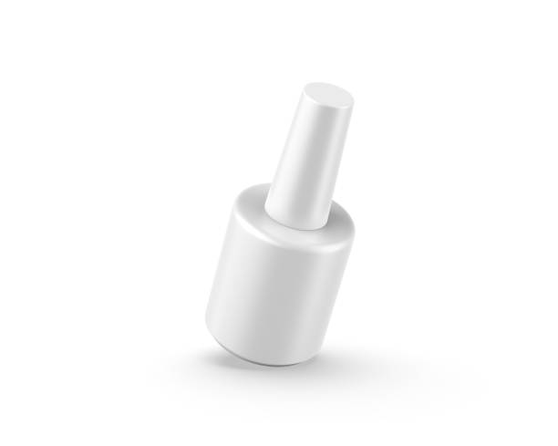 istock Blank nail polish bottle for mockup design and branding presentation, 3d render illustration. 1438101062