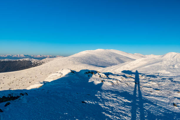 Winter Low Tatras and Western Tatras from Durkova hill summit in Slovakia Winter low Tatras woth Vhabenec and Skalka hills and part of Western Tatras from Durkova hill in Slovakia durkova stock pictures, royalty-free photos & images