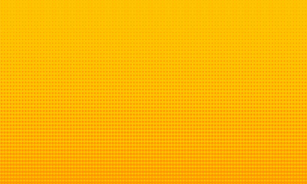 ハーフトーンコミックパターンとテクスチャ背景 - 黄色の背景点のイラスト素材／クリップアート素材／マンガ素材／アイコン素材