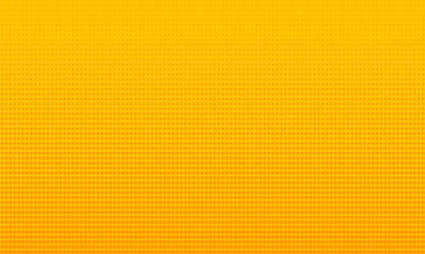 ilustrações de stock, clip art, desenhos animados e ícones de halftone comic pattern and texture background - fundo amarelo