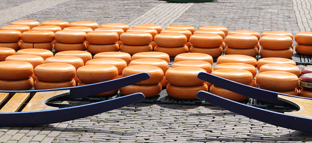 Cheese market in Alkmaar in the Netherlands