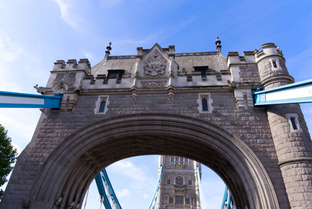 istock Drawbridge  over Thames River at English town. 1438114002