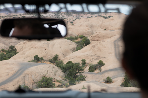 Moab, United States – August 02, 2020: A weekend in Moab, UT driving Jeeps offroad.