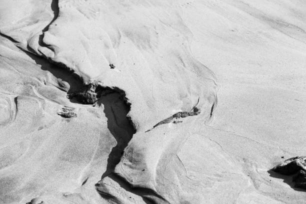 istock Perfect abstract pattern of sea sand formed after the tide 1438115389