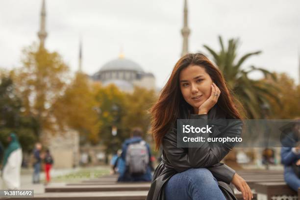 Young Tourist Lady At Historic Istanbul Stock Photo - Download Image Now - 20-29 Years, 25-29 Years, Adult