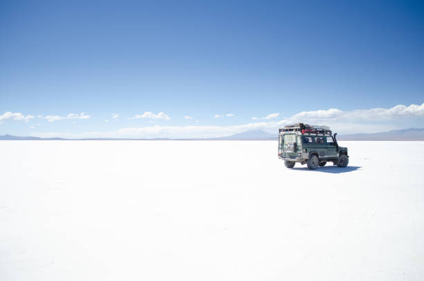 istock Offroad car on the snow-covered ground 1438117090