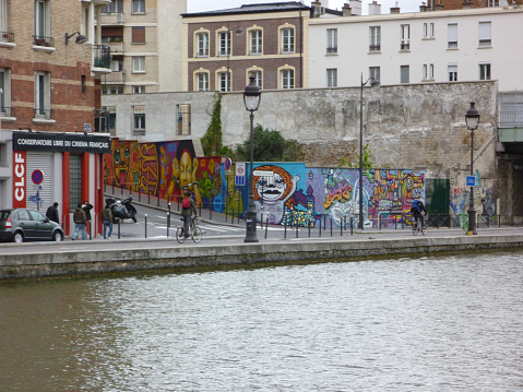 paris, France – June 19, 2013: Paris graffitty art on the streets, simply magical
