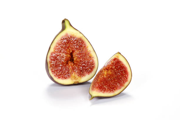 istock Selective focus shot of fresh figs on a white background 1438118699