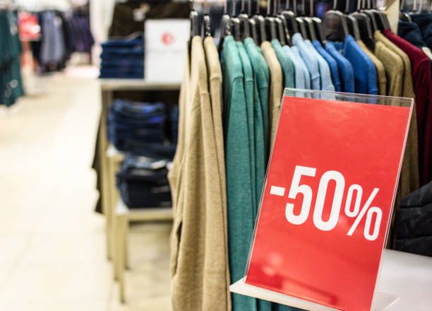 A 50% sale in a store
