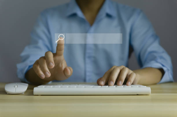 istock business people show their entry into digital technology through Internet search Browsing, browser, and communication tool. Connections and websites. concept of using networks for business efficiency. 1438125117