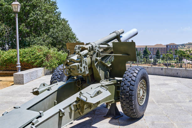 istock Old cannon used in the war 1438128619