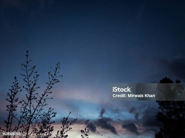 Tree Silhouetted Against A Setting Sun In Quetta Stock Photo - Download Image Now - Backgrounds, Balochistan - Pakistan, Beauty