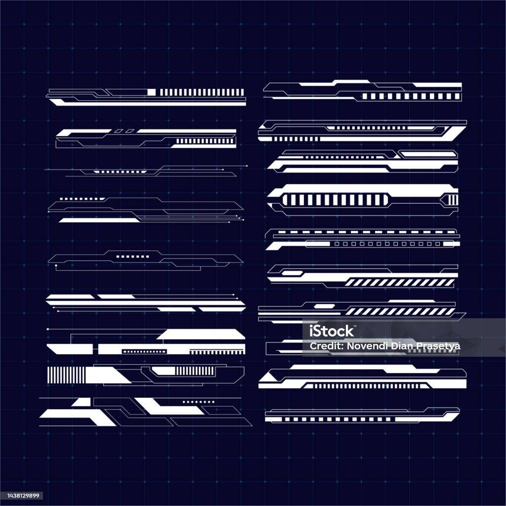 Tech Border Line Creative And Interactive Tech Border Stock Illustration - Download ...