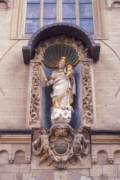istock Statue of St. Mary with child. 1438130075