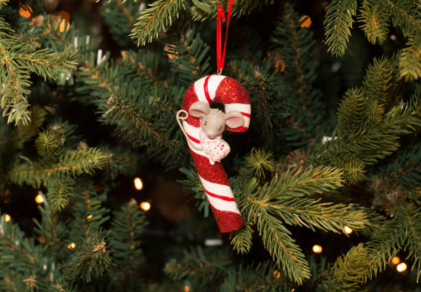 istock Christmas tree decorated with lights. New Year celebration concept. 1438134123