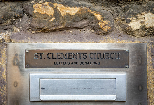 St Clements Church letterbox St Clements Cambridge.