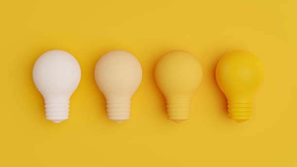 istock Light bulbs icon set isolated on gray background. transparent glass light bulb. Creativity and innovation ideas concept. business success, innovation, great idea and individuality concepts. 3d render. 1438135487