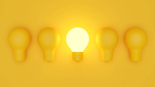 istock Light bulbs icon set isolated on gray background. transparent glass light bulb. Creativity and innovation ideas concept. business success, innovation, great idea and individuality concepts. 3d render. 1438135522